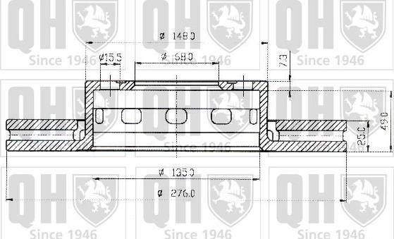 Quinton Hazell BDC3908 - Гальмівний диск autozip.com.ua