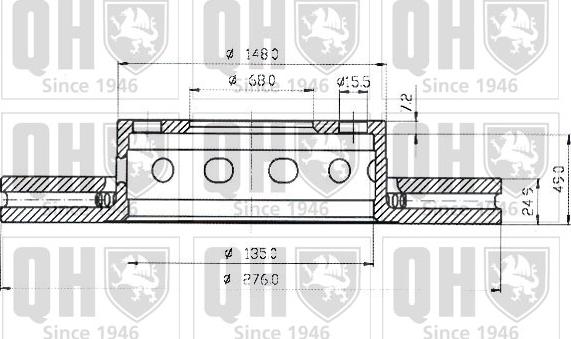 Quinton Hazell BDC3936 - Гальмівний диск autozip.com.ua