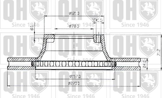 Quinton Hazell BDC3466 - Гальмівний диск autozip.com.ua