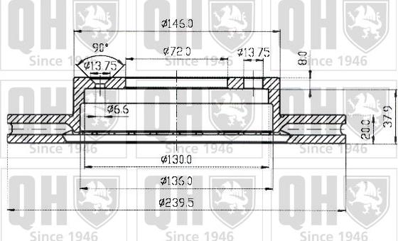 Quinton Hazell BDC3438 - Гальмівний диск autozip.com.ua