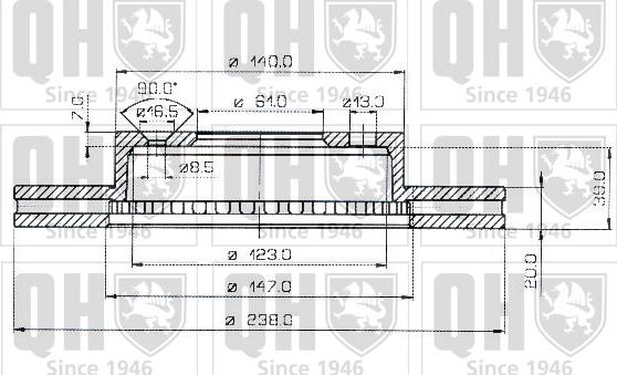 Quinton Hazell BDC3550 - Гальмівний диск autozip.com.ua