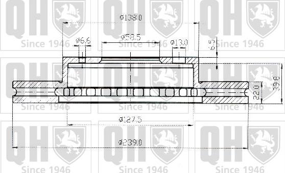 Quinton Hazell BDC3501 - Гальмівний диск autozip.com.ua