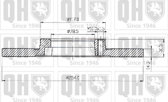 Quinton Hazell BDC3519 - Гальмівний диск autozip.com.ua