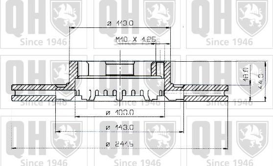 Quinton Hazell BDC3588 - Гальмівний диск autozip.com.ua