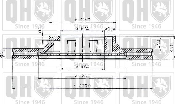 Quinton Hazell BDC3536 - Гальмівний диск autozip.com.ua