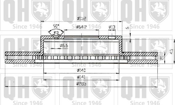 Quinton Hazell BDC3575 - Гальмівний диск autozip.com.ua