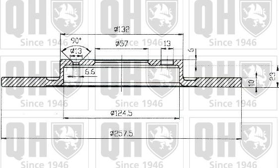 Quinton Hazell BDC3648 - Гальмівний диск autozip.com.ua