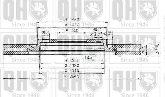 Quinton Hazell BDC3602 - Гальмівний диск autozip.com.ua