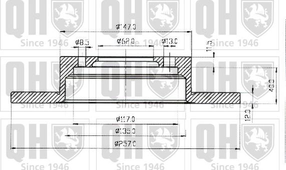 Quinton Hazell BDC3193 - Гальмівний диск autozip.com.ua