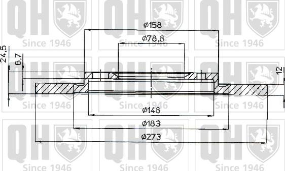 Quinton Hazell BDC3156 - Гальмівний диск autozip.com.ua