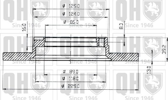 Quinton Hazell BDC3176 - Гальмівний диск autozip.com.ua