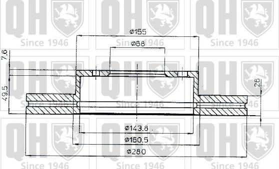 Quinton Hazell BDC3811 - Гальмівний диск autozip.com.ua