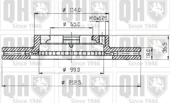 Quinton Hazell BDC3834 - Гальмівний диск autozip.com.ua