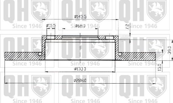 Quinton Hazell BDC3824 - Гальмівний диск autozip.com.ua