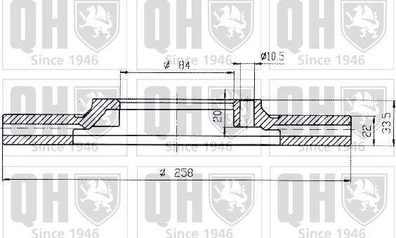 Quinton Hazell BDC3823 - Гальмівний диск autozip.com.ua