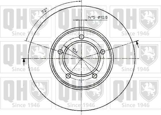 Quinton Hazell BDC3335 - Гальмівний диск autozip.com.ua