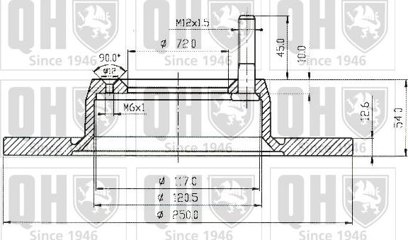 Quinton Hazell BDC3209 - Гальмівний диск autozip.com.ua