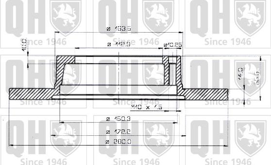 Quinton Hazell BDC3283 - Гальмівний диск autozip.com.ua