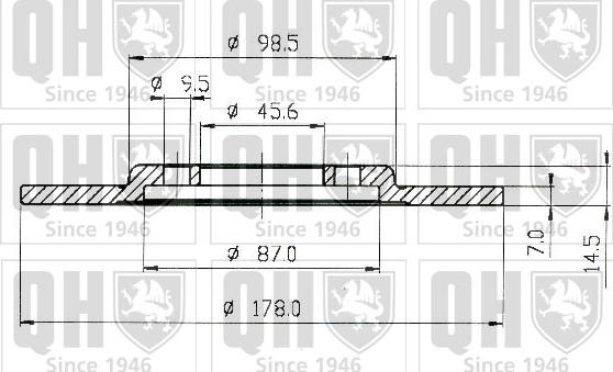 Quinton Hazell BDC3271 - Гальмівний диск autozip.com.ua