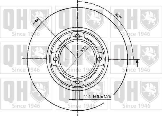 Quinton Hazell BDC3757 - Гальмівний диск autozip.com.ua