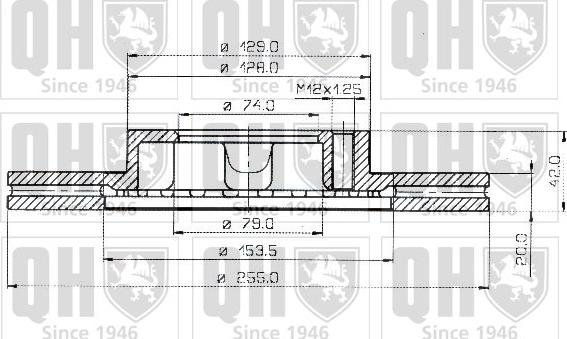 Quinton Hazell BDC3708 - Гальмівний диск autozip.com.ua