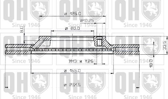 Quinton Hazell BDC3739 - Гальмівний диск autozip.com.ua