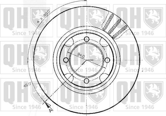 Quinton Hazell BDC3733 - Гальмівний диск autozip.com.ua