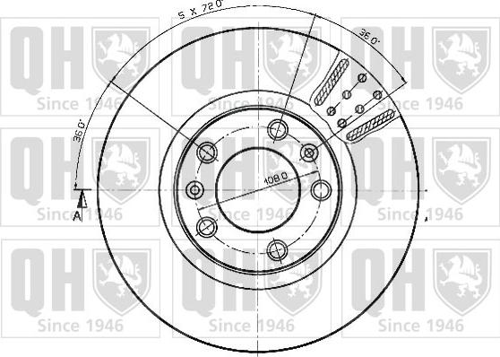 Quinton Hazell BDC3724 - Гальмівний диск autozip.com.ua