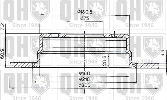 Quinton Hazell BDC3720 - Гальмівний диск autozip.com.ua