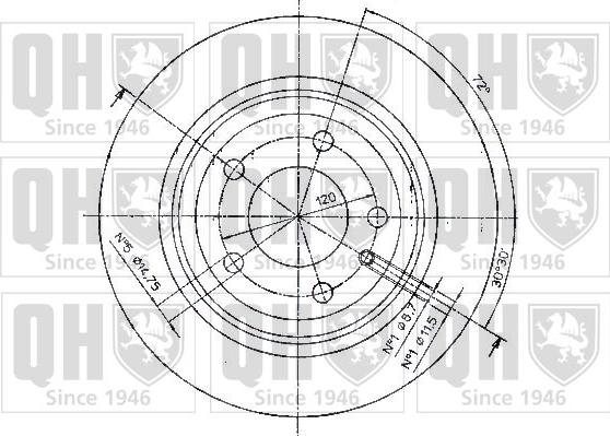 Quinton Hazell BDC3720 - Гальмівний диск autozip.com.ua