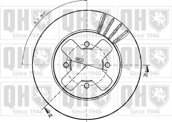 Quinton Hazell BDC3774 - Гальмівний диск autozip.com.ua