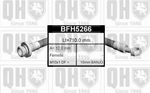 Quinton Hazell BFH5266 - Гальмівний шланг autozip.com.ua