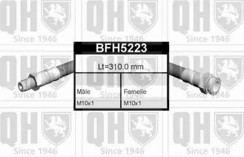 Quinton Hazell BFH5223 - Гальмівний шланг autozip.com.ua