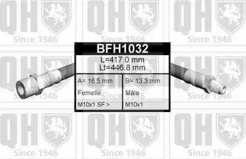 Quinton Hazell BFH1032 - Гальмівний шланг autozip.com.ua