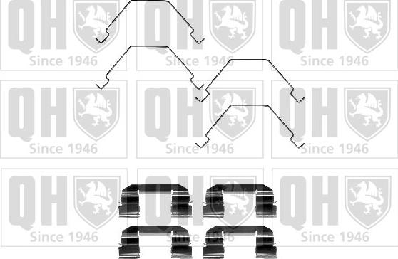 Quinton Hazell BFK919 - Комплектуючі, колодки дискового гальма autozip.com.ua