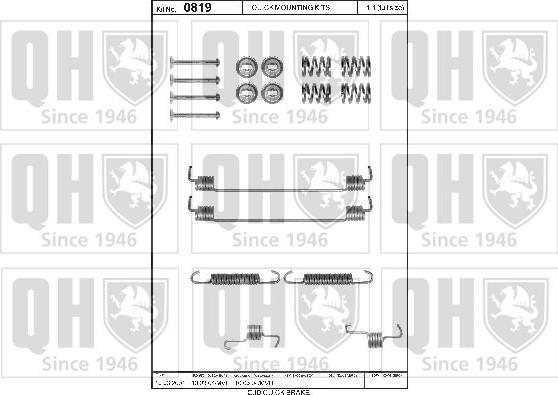 Quinton Hazell BFK456 - Комплектуючі, барабанний гальмівний механізм autozip.com.ua