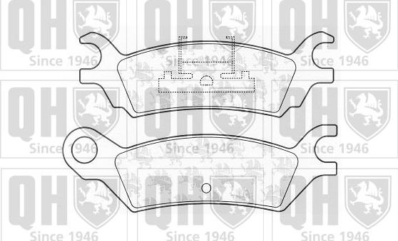 Quinton Hazell BP508 - Гальмівні колодки, дискові гальма autozip.com.ua