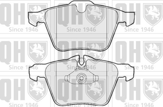 Quinton Hazell BP1630 - Гальмівні колодки, дискові гальма autozip.com.ua