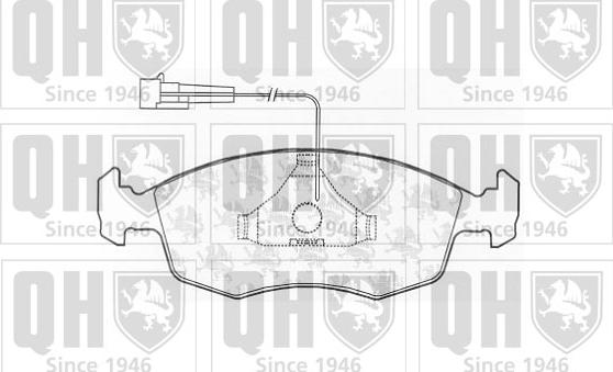 Quinton Hazell BP1002 - Гальмівні колодки, дискові гальма autozip.com.ua