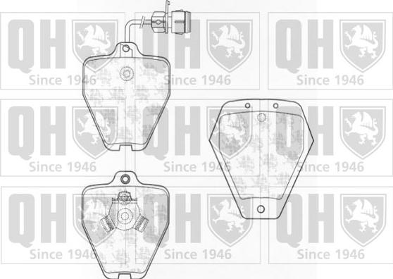 Quinton Hazell BP1037 - Гальмівні колодки, дискові гальма autozip.com.ua