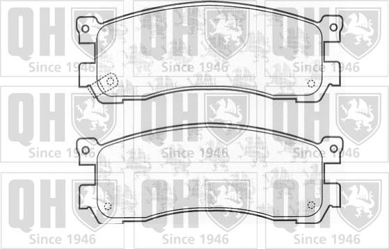 Quinton Hazell BP1025 - Гальмівні колодки, дискові гальма autozip.com.ua