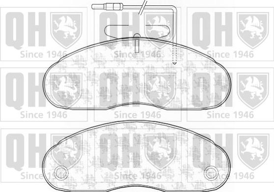 Quinton Hazell BP1136 - Гальмівні колодки, дискові гальма autozip.com.ua