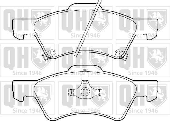 Quinton Hazell BP1345 - Гальмівні колодки, дискові гальма autozip.com.ua