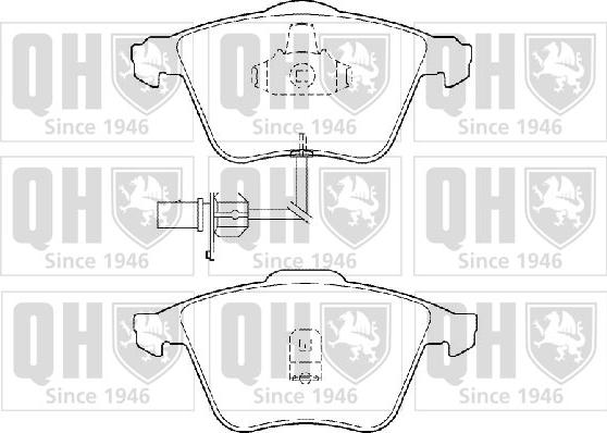 Quinton Hazell BP1356 - Гальмівні колодки, дискові гальма autozip.com.ua