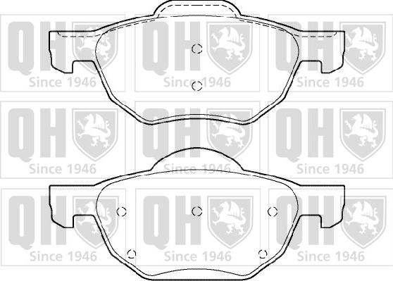Quinton Hazell BP1380 - Гальмівні колодки, дискові гальма autozip.com.ua