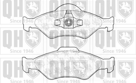 Quinton Hazell BP1260 - Гальмівні колодки, дискові гальма autozip.com.ua