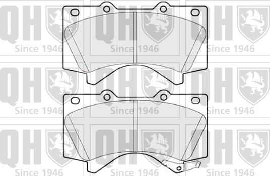 Quinton Hazell BP1737 - Гальмівні колодки, дискові гальма autozip.com.ua