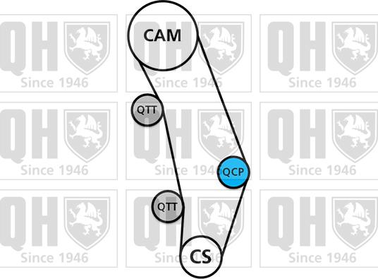 Quinton Hazell QBK806 - Комплект ременя ГРМ autozip.com.ua