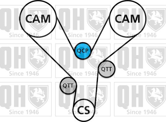 Quinton Hazell QBK816 - Комплект ременя ГРМ autozip.com.ua