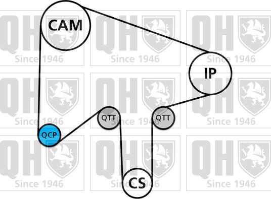 Quinton Hazell QBK829 - Комплект ременя ГРМ autozip.com.ua
